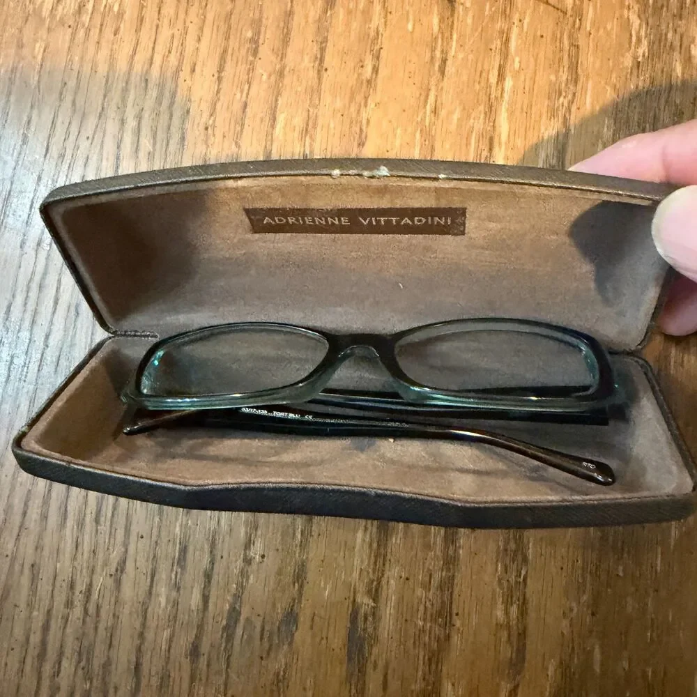 Adrienne Vittadini 1094 TORT BLU Eyeglass Frames 53-17-135 w/ Case